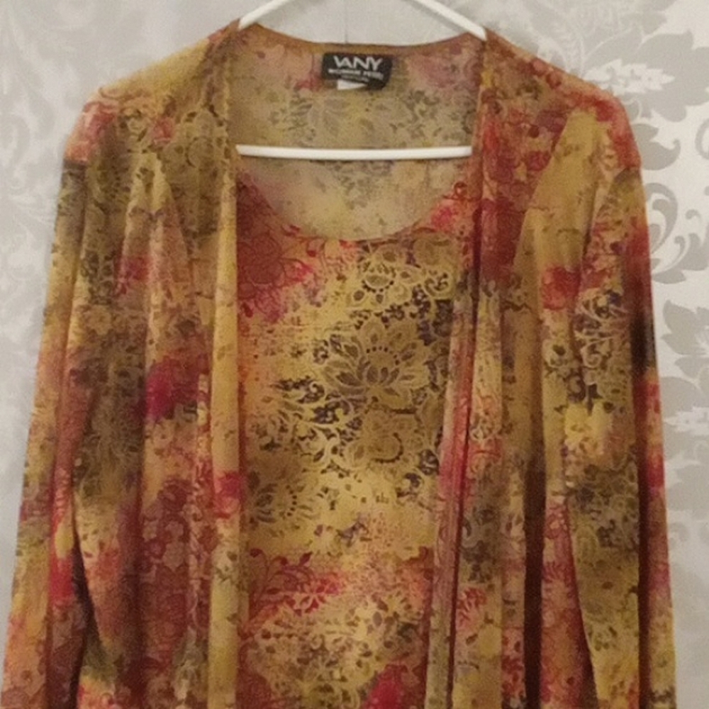 Vtg VANY woman petite blouse 20WP